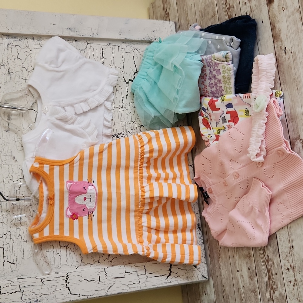 Bundle of 9 Pastel Summer Infant Girls 3 Months